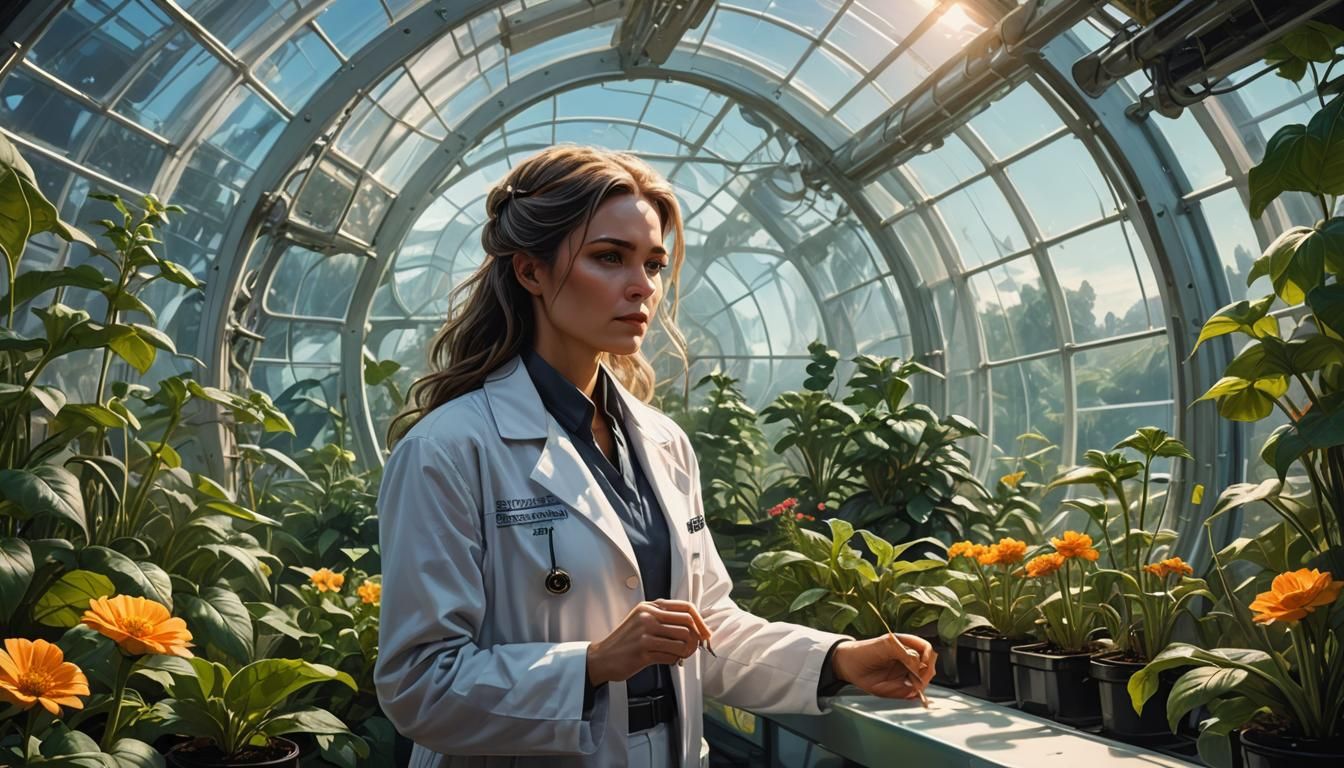 Futuristic Hydroponic Garden of Saturn