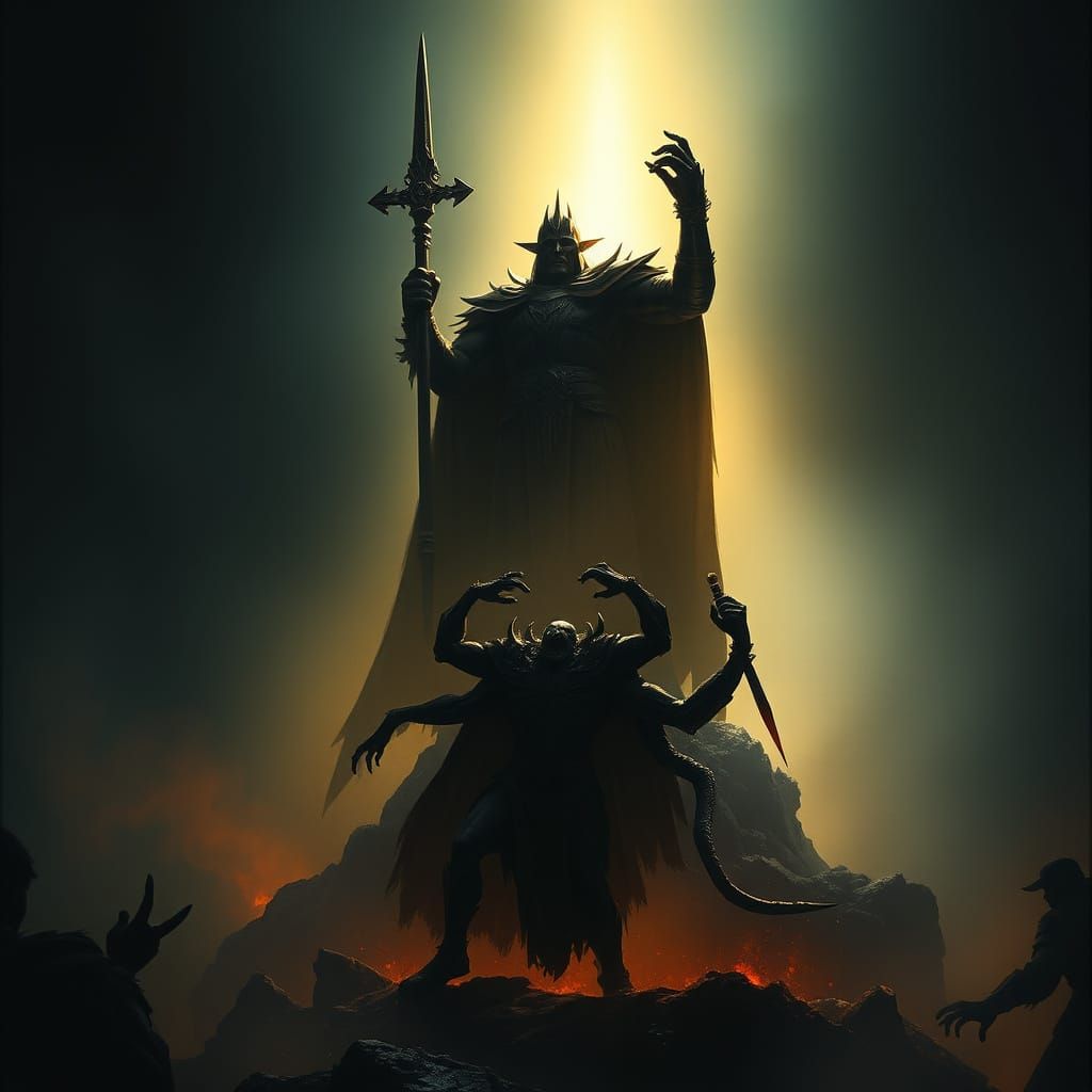 Victorious Baltic God in Golden Light