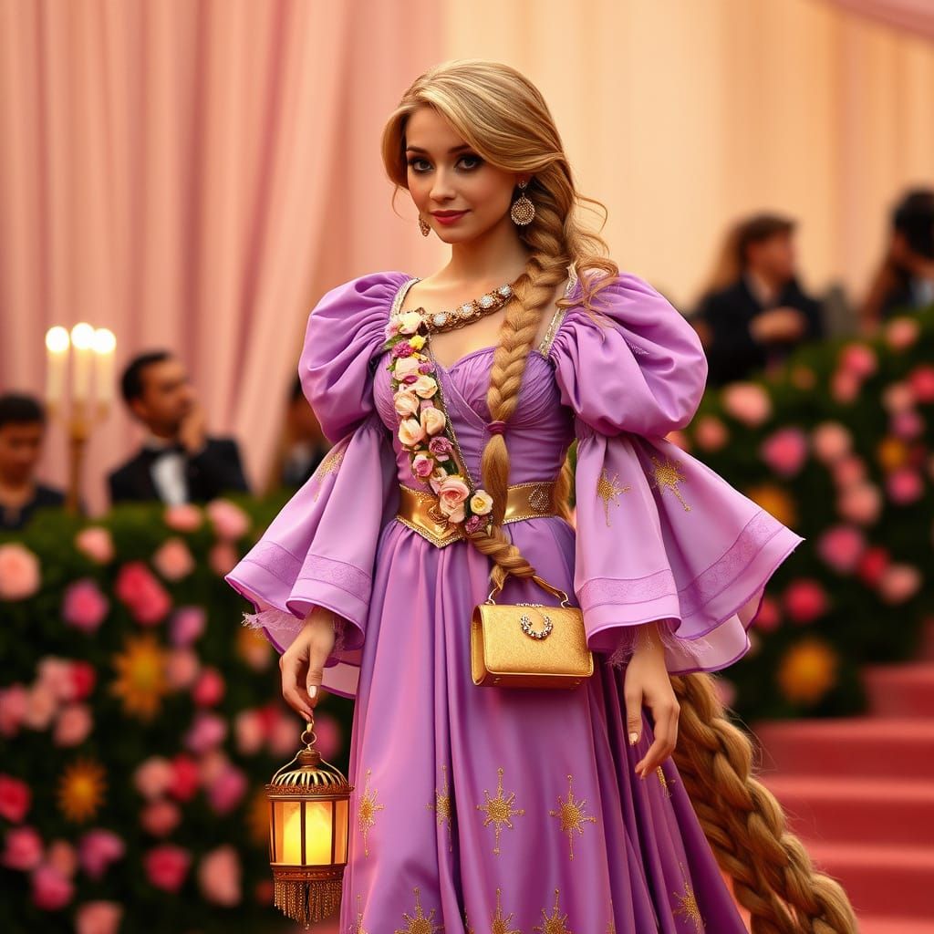Rapunzel at the Met Gala in Lavish Lilac Gown