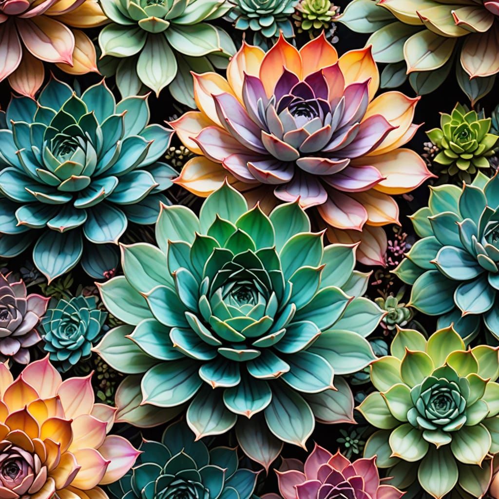 Intricately detailed alcohol ink illustration, A forest of p...