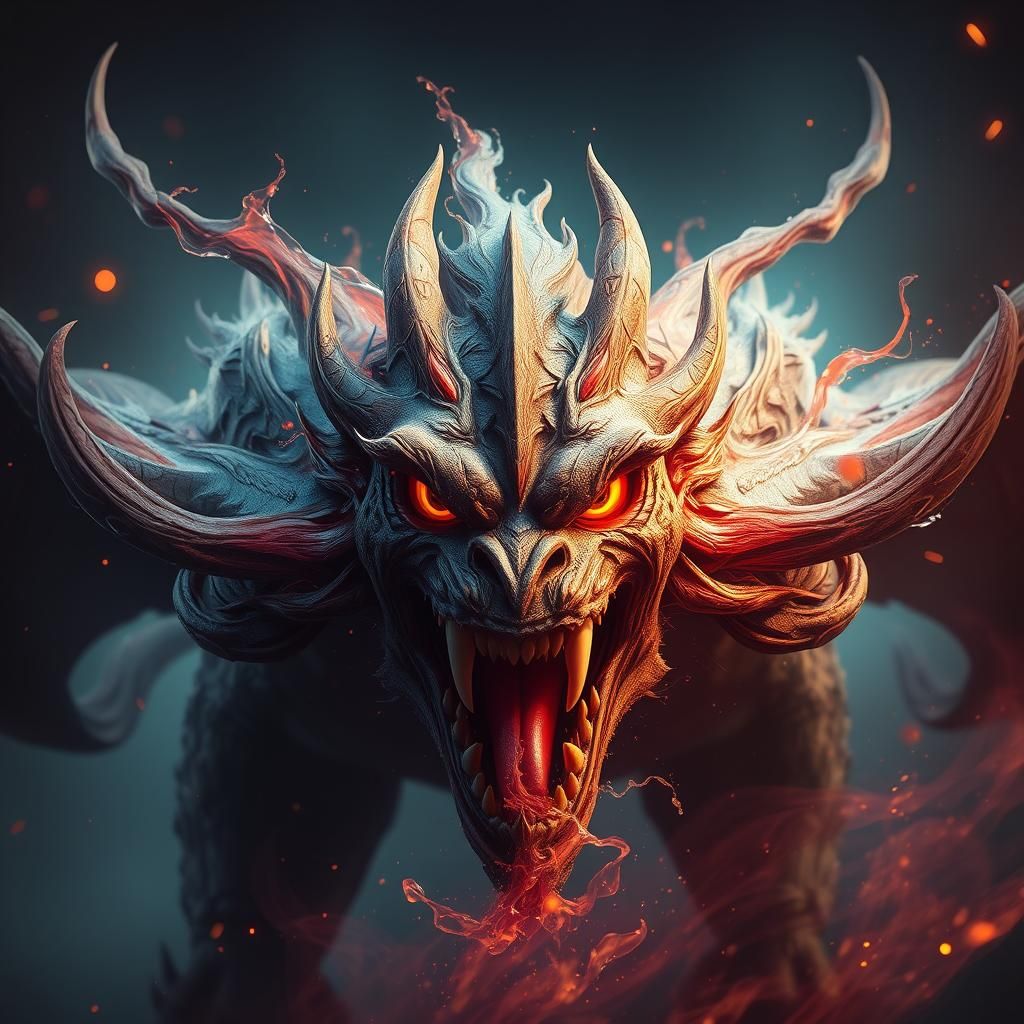 Fierce Look: Detailed Matte Painting in Deep Color