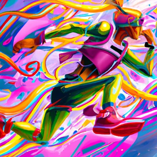 a futuristic paraolympic runner..