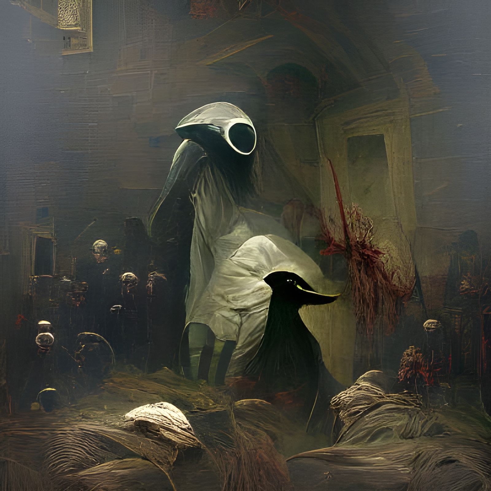 Plague Doctor in Dark Gothic Style