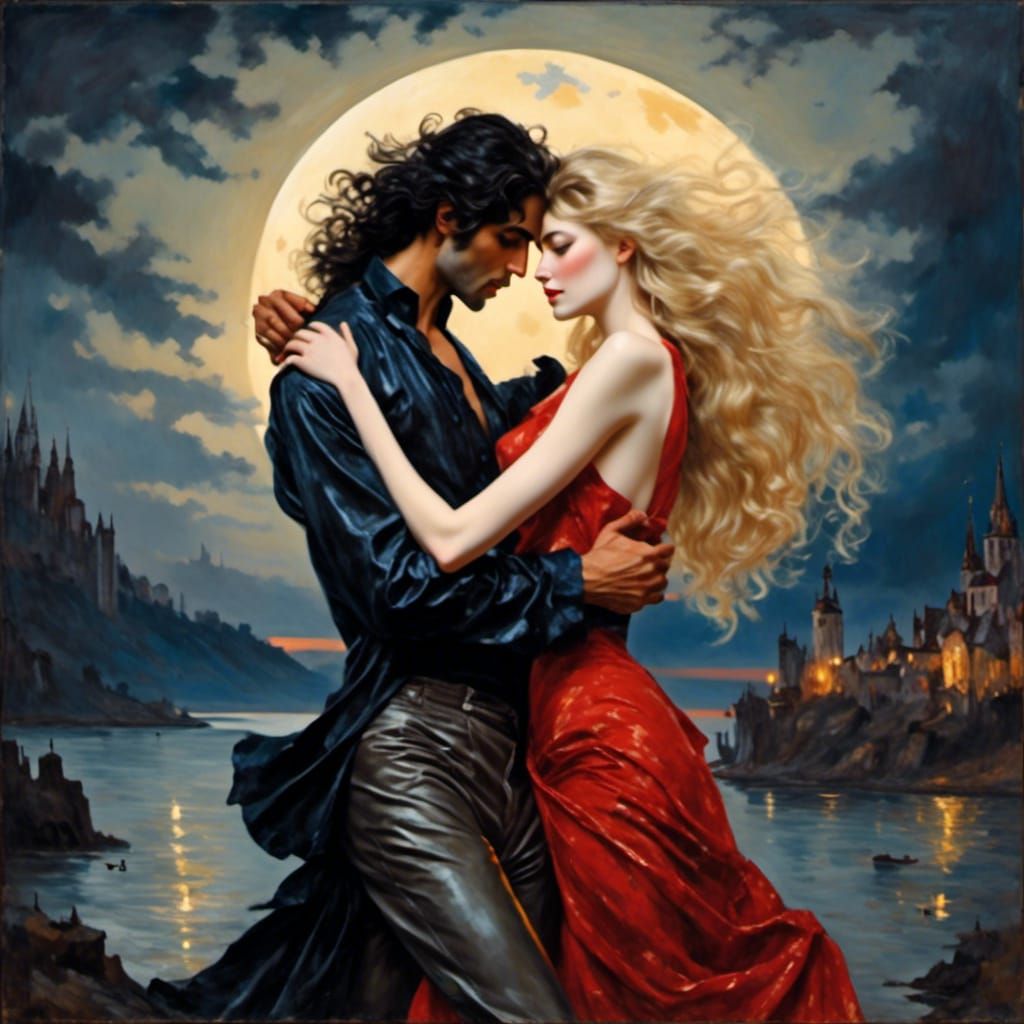 Romantic Embrace at Sunset