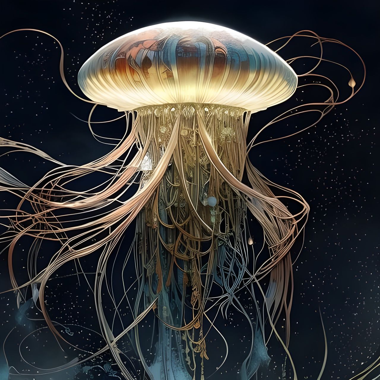 Moon and Jellyfish Digital Concept Art