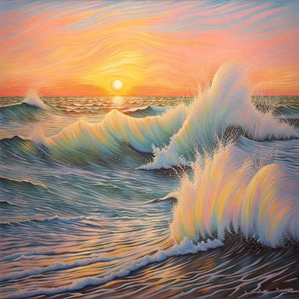 Pastel Beach Sunrise at Golden Hour