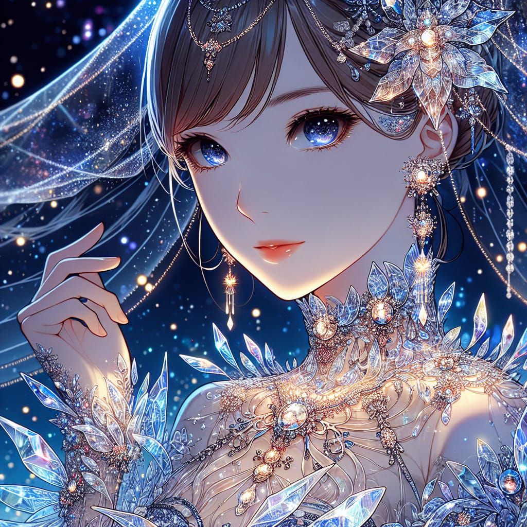 Goddess of Beauty in Vibrant Anime Style