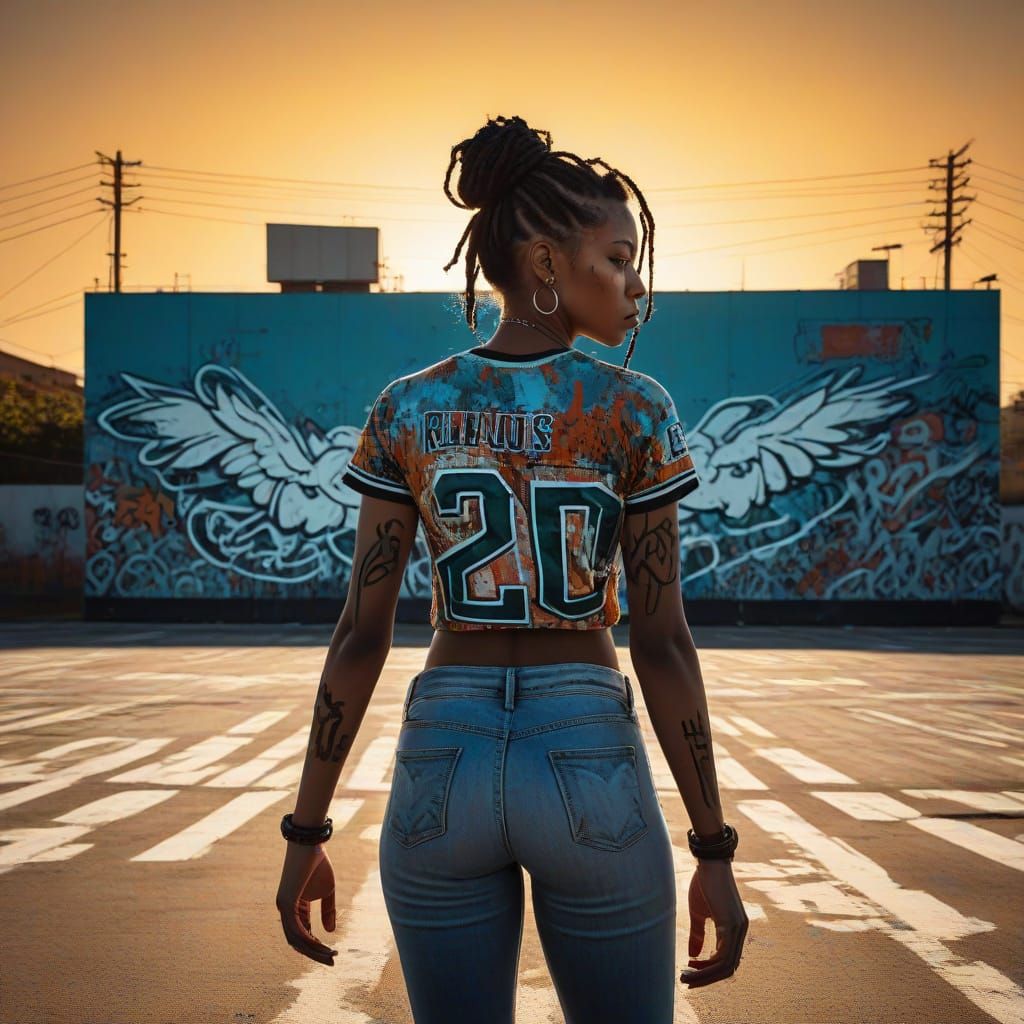 Eagles Player in Action with Phyllicia Rashad, Vibrant Stree...