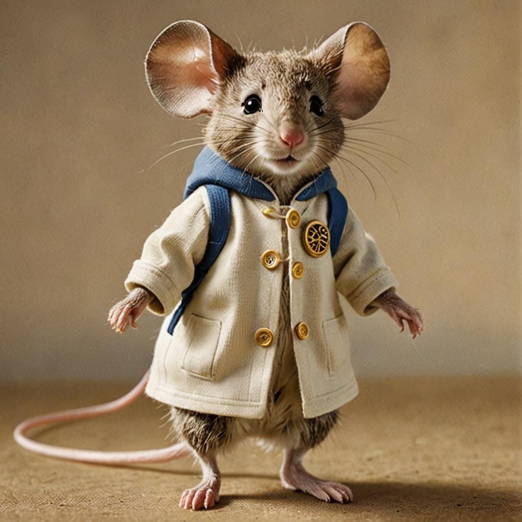 Olympic Mouse Athlete in Warm Light