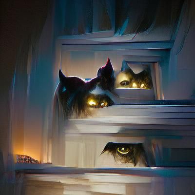The cats are watching