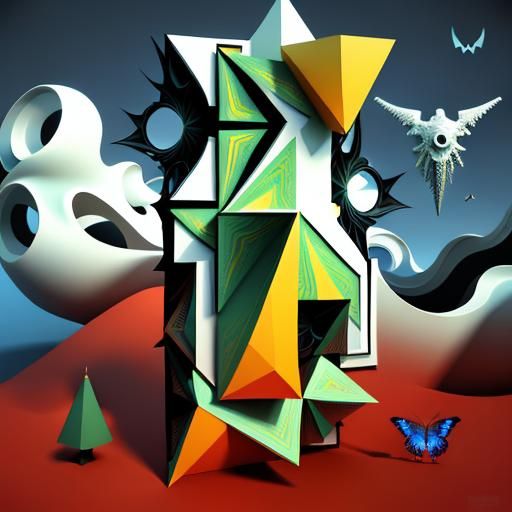 Eerie 3D Fractal Vector in Photorealistic Style