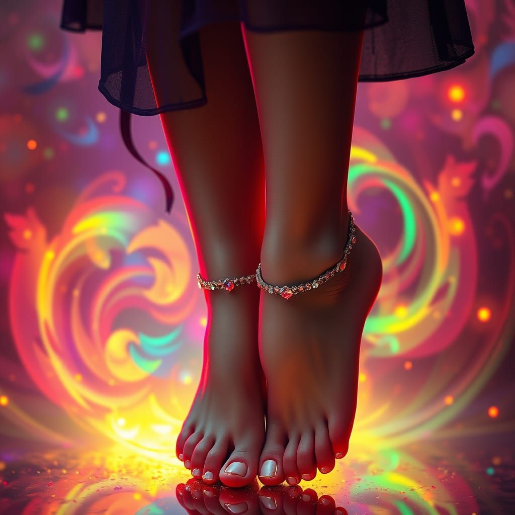 Surreal Asian Goddess in Enchanted Aura