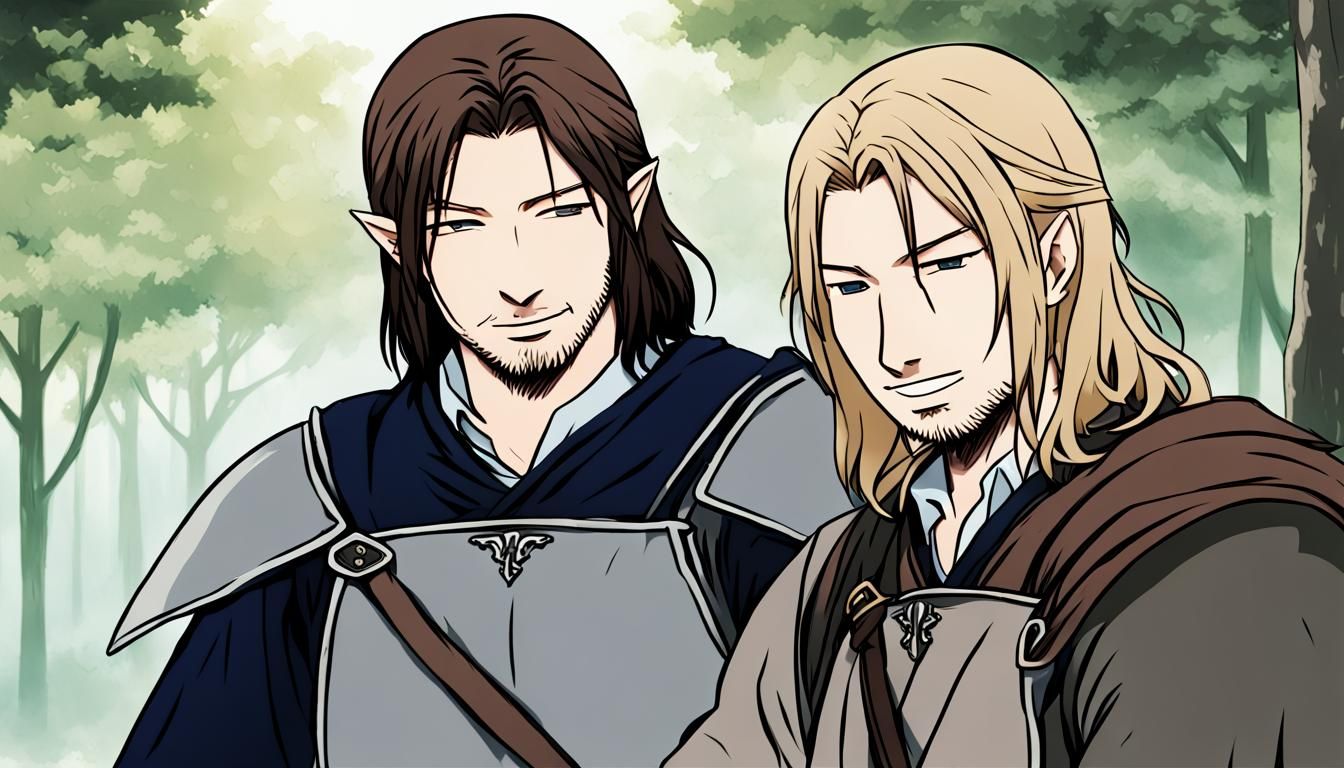 Brothers Boromir and Faramir in Anime Style