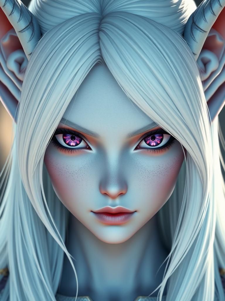 Photorealistic Portrait of Elven Woman, Dragon Ball Xenovers...