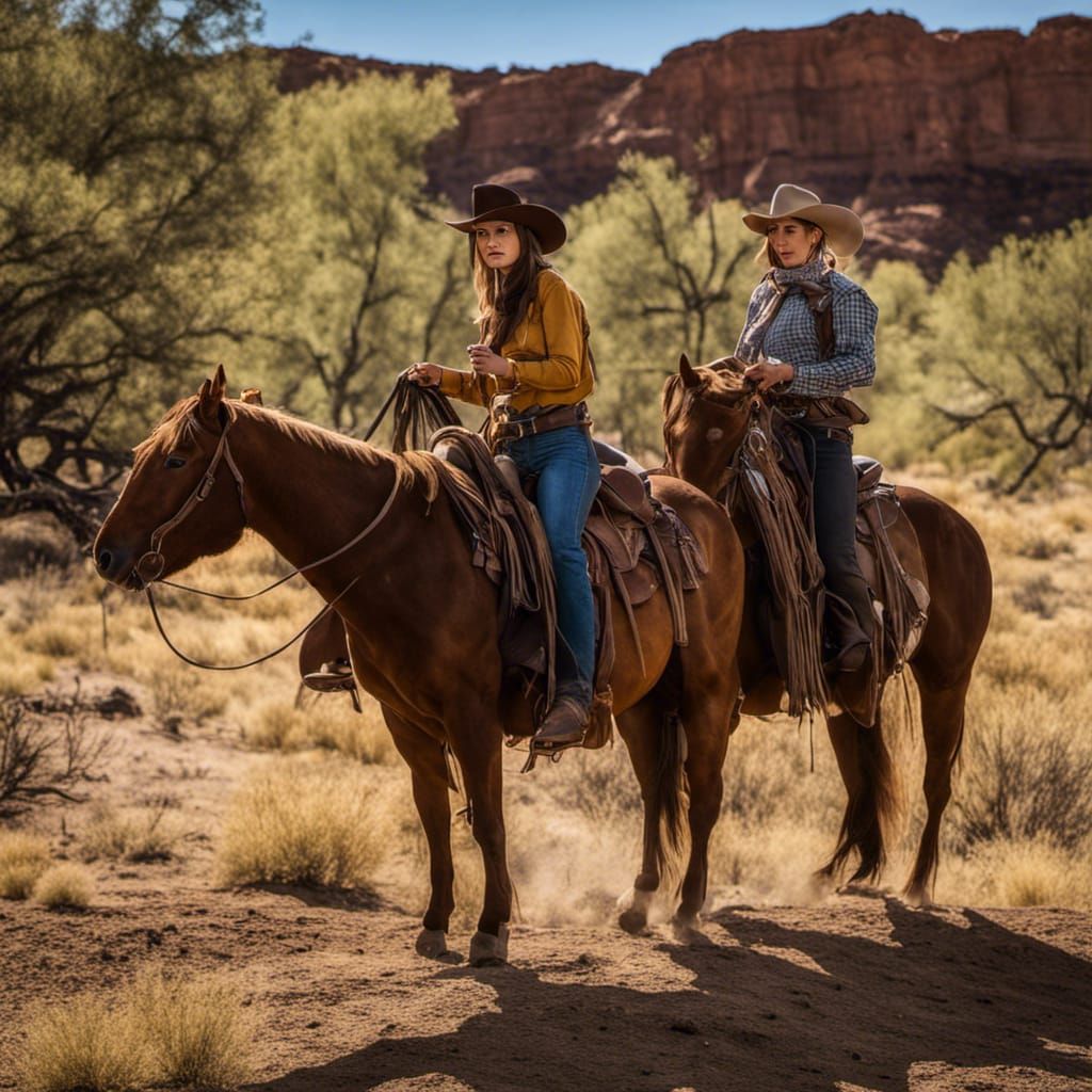 Cowboys and Cowgirls in Arizona Gold Mine