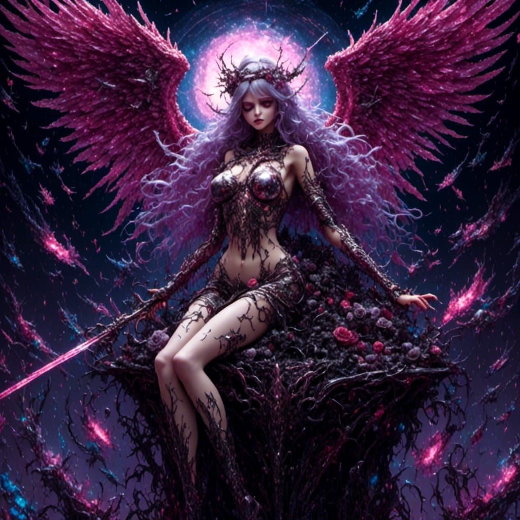 Fallen Angel of Death: Detailed Anime Illustration