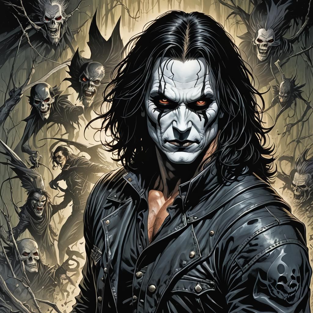 Eric Draven in Comic Book Art Style