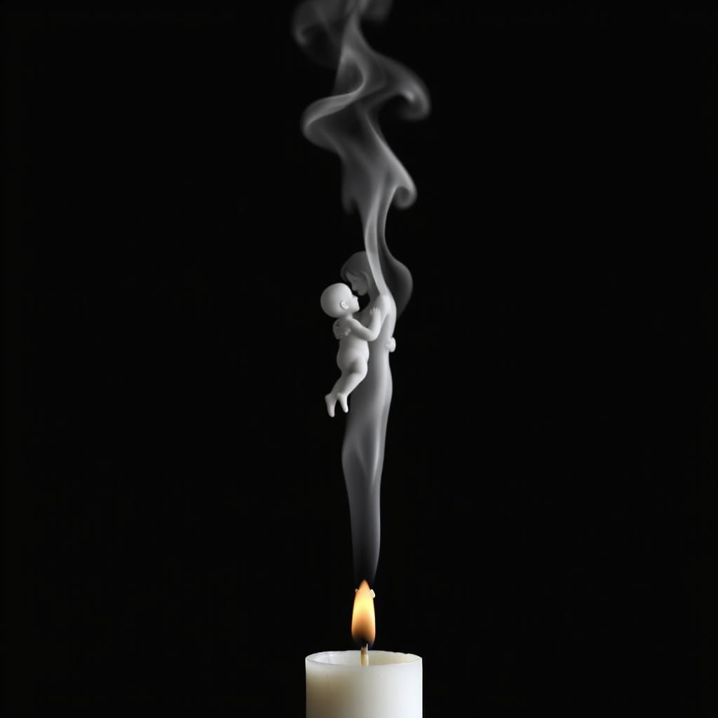 Candle Flame Transforms into Maternal Apparition