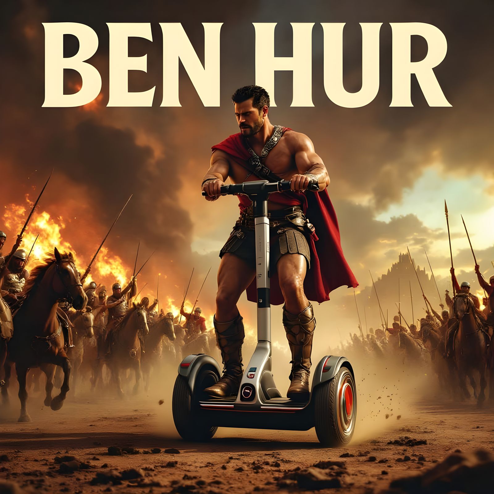 Ben-Hur Movie Poster Reimagined With Futuristic Segway