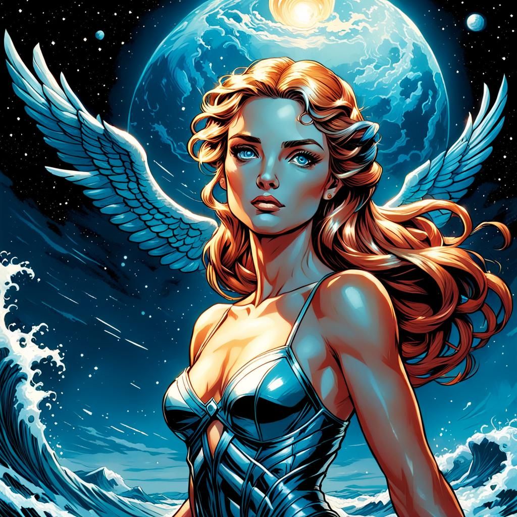 Aphrodite in Comic Book Style