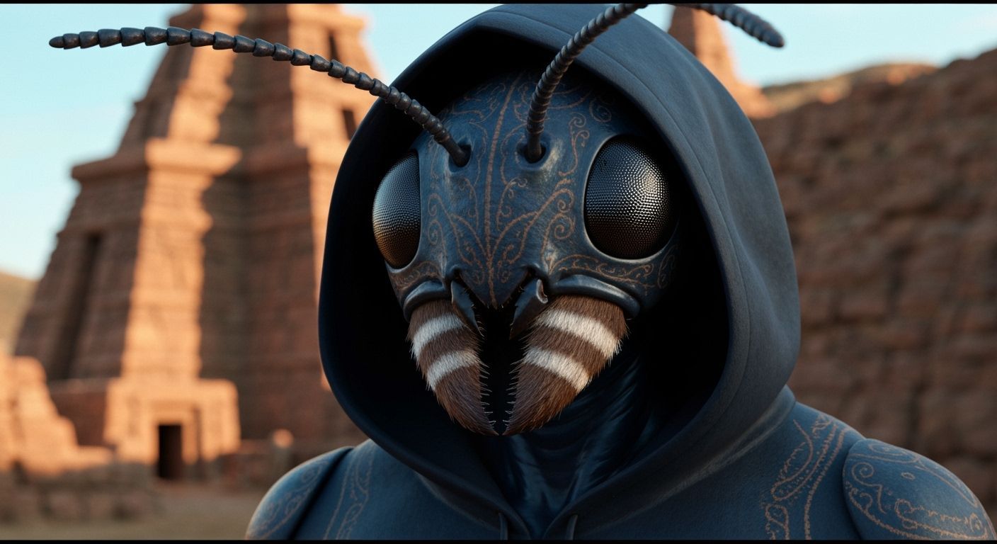 Humanoid Ant Hybrid at Hopi Temple