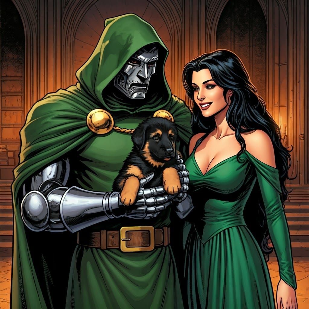 Doctor Doom Enchants with a Gift of a Black German Shepherd ...