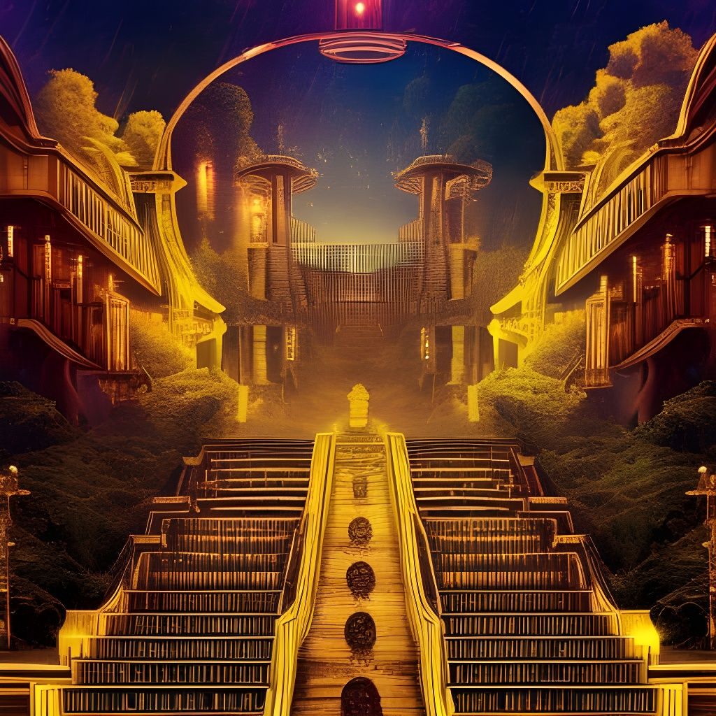 Fantastical Stairway to Heaven Concept Art