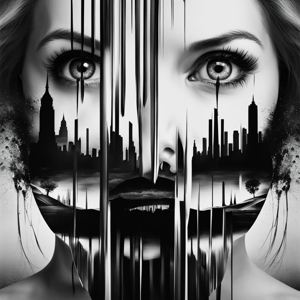 Abstract Portrait Inspired by 'The Scream'