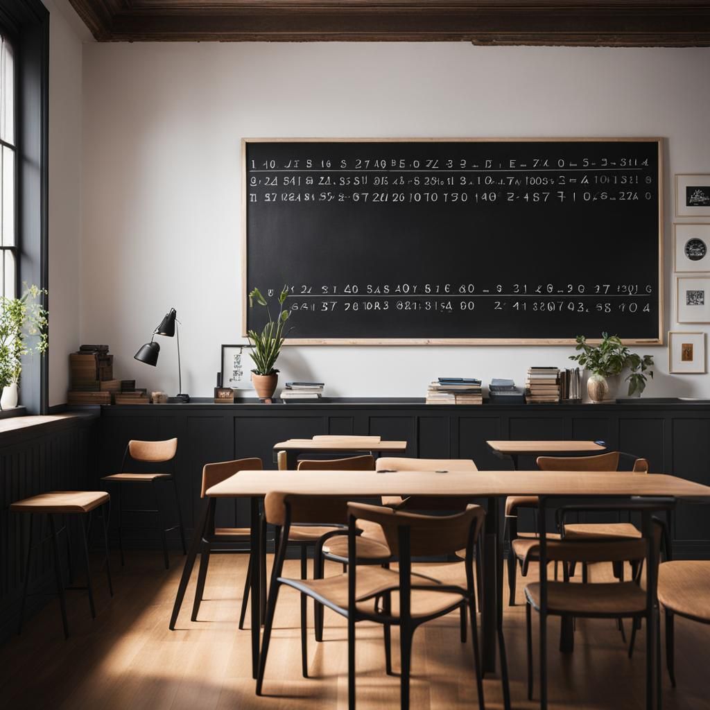 Vibrant Math Classroom with Pi Symbol in Pop Art