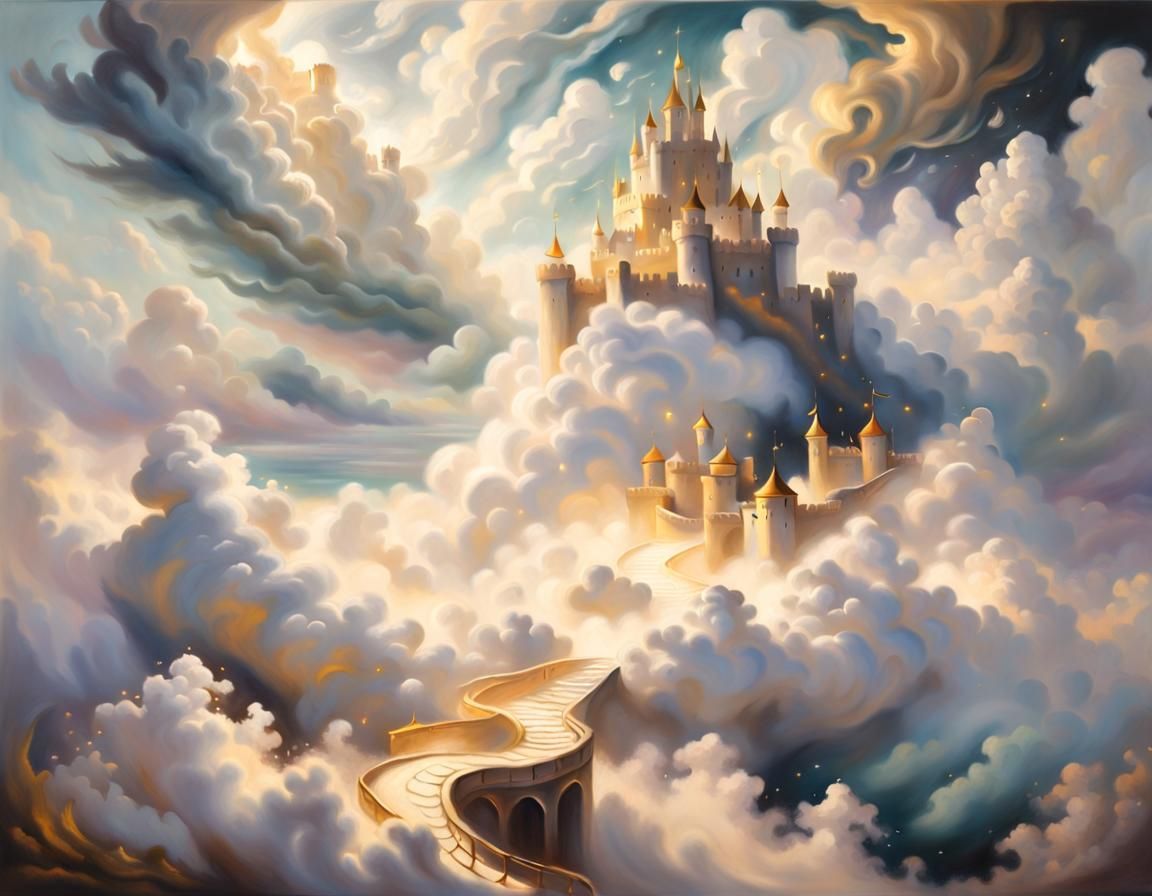 Road to the golden castle of clouds