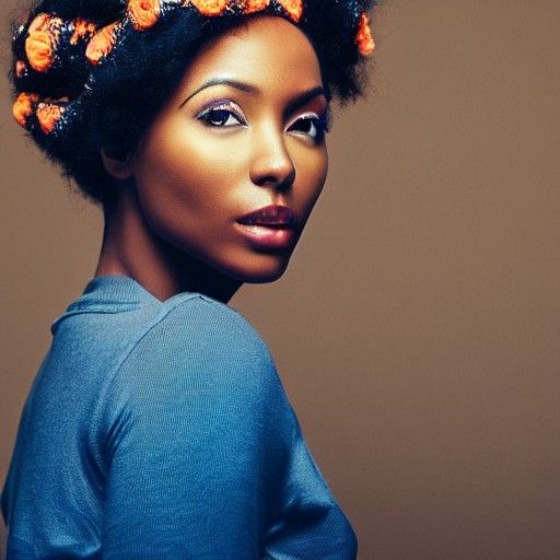 Radiant Black Woman with Glowing Skin