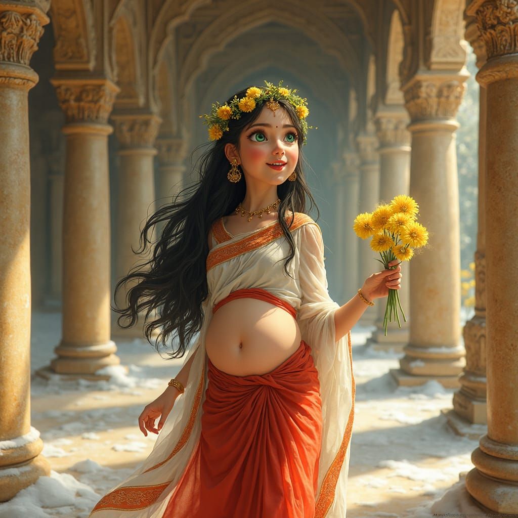 Regal Beauty in Traditional Indian Attire