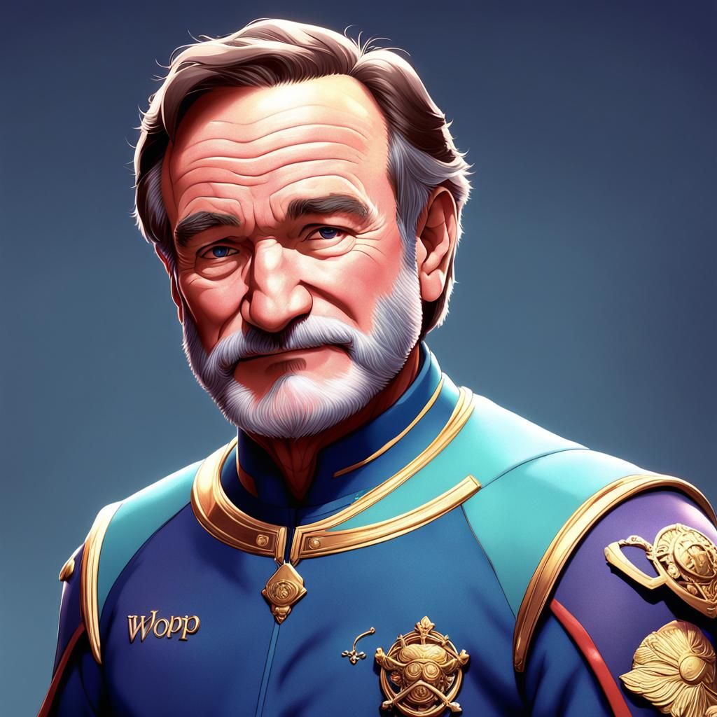 Robin Williams in Detailed 3D Anime Art