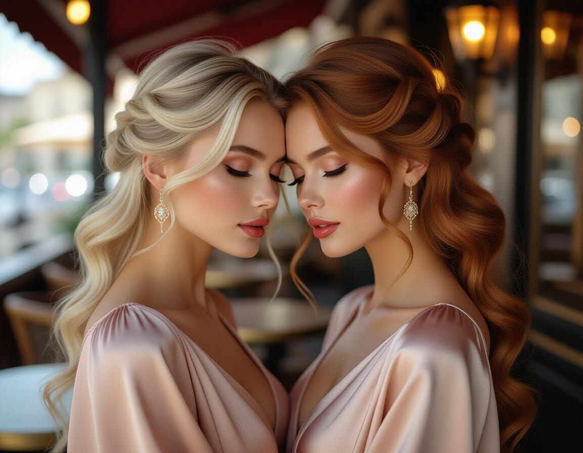 Intimate Portrait of Two Slavic Women in High Fashion