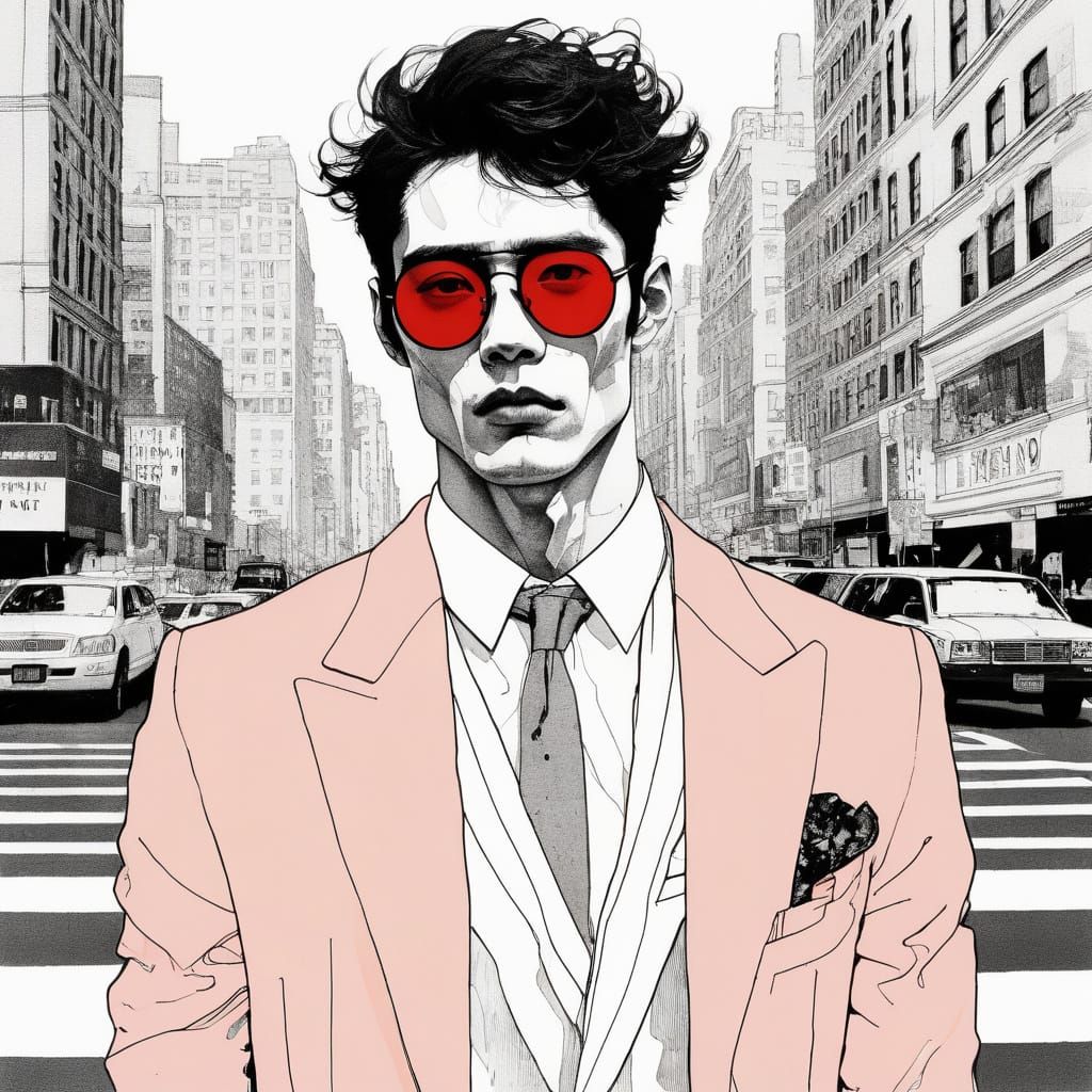 Elegant Vampire Struts Down New York Streets in High Fashion