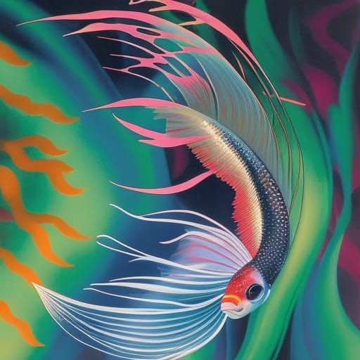 Hypnotic Fish Ballerina: Animated Celluloid Art