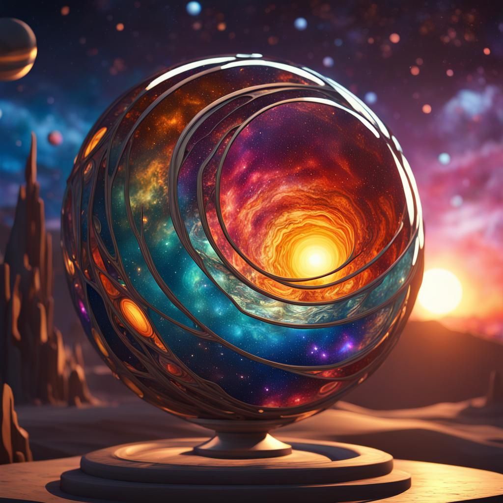 stained glass planet