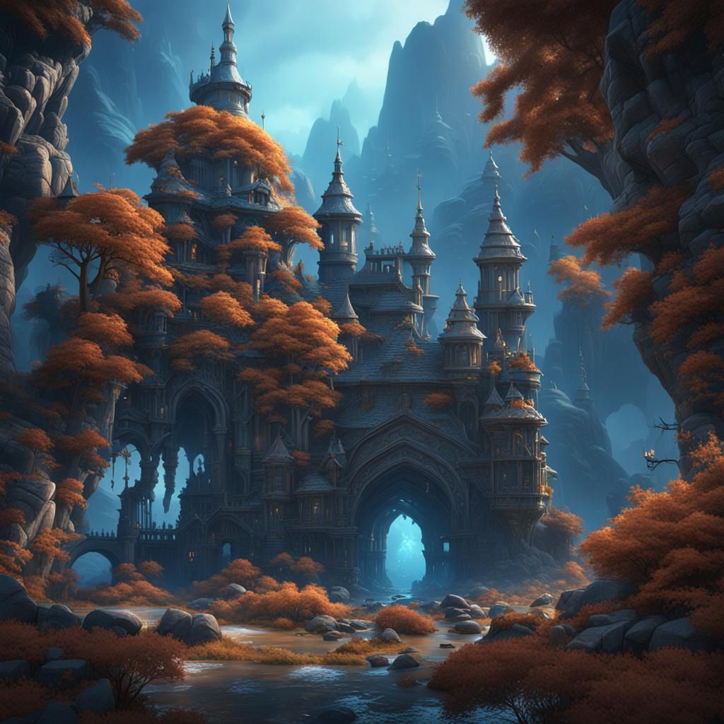 Detailed Matte Painting of Bluey in Unreal Engine