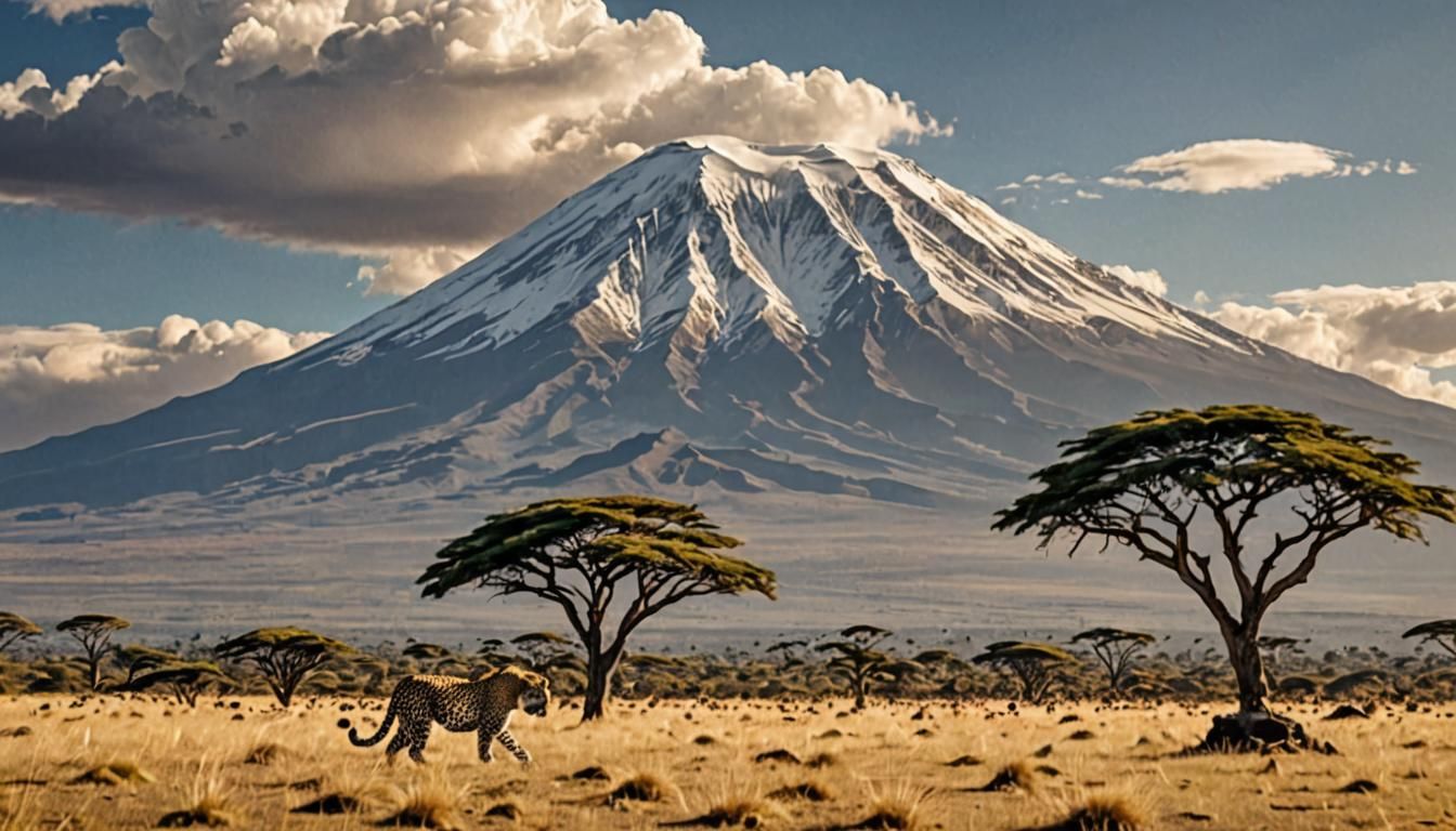 Kilimanjaro Rises Above Serengeti Plains