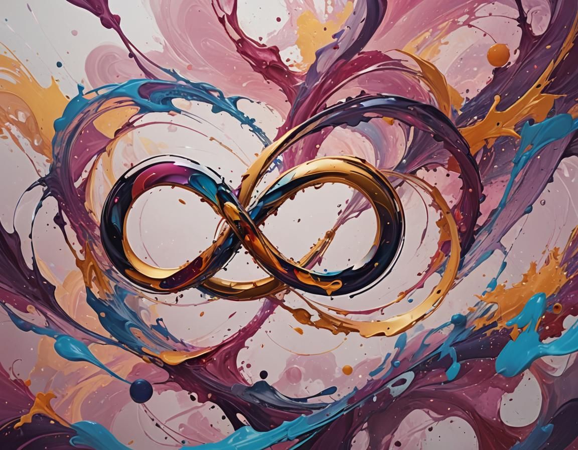 Abstract Splash Art: Verse Romance and Infinity
