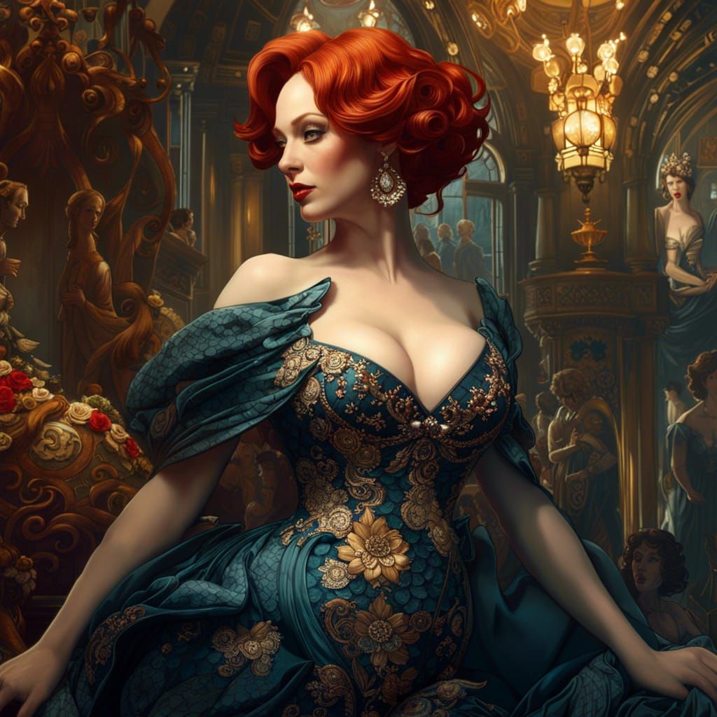 Christina Hendricks in evening dress