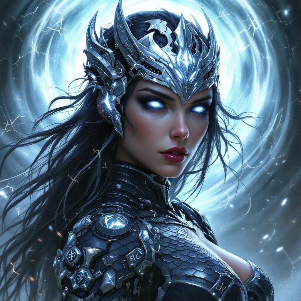 Futuristic Female Dragonborn