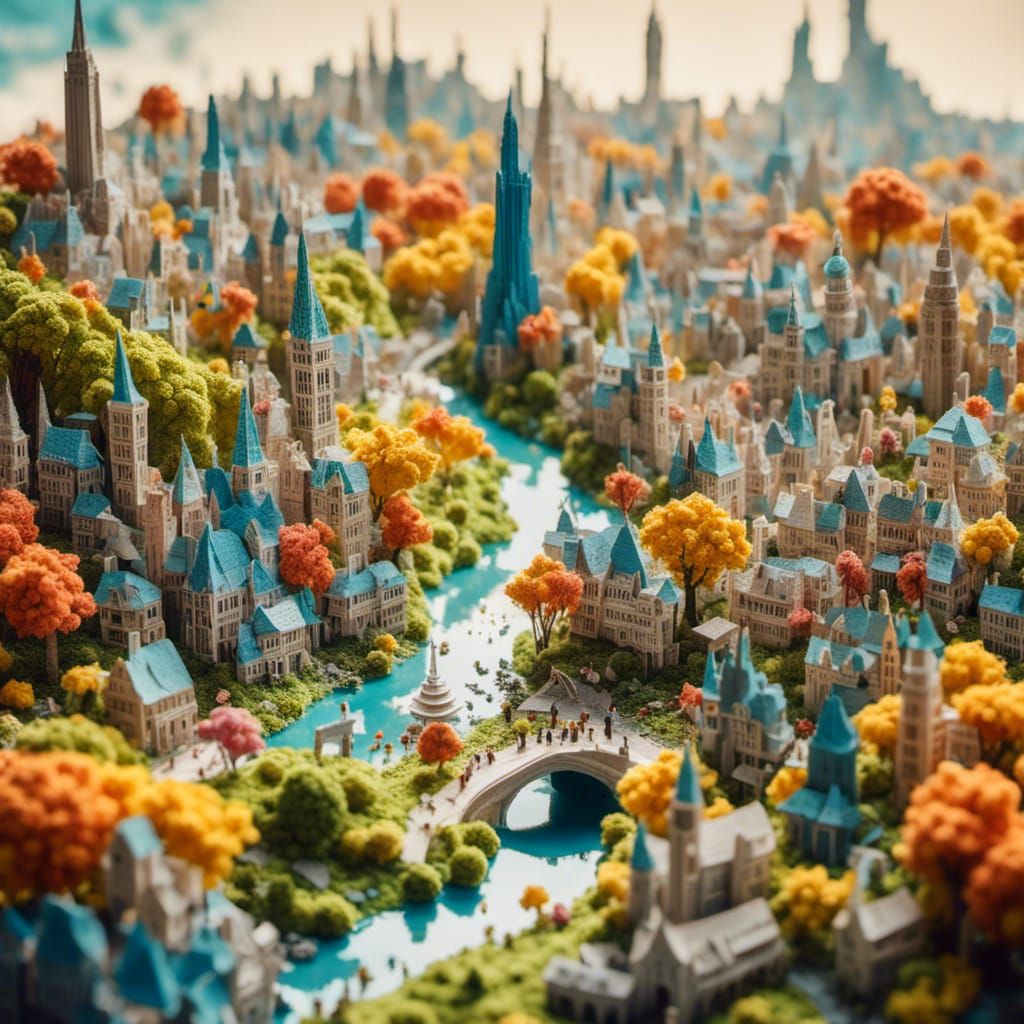 Cute Miniature New York City Papercraft