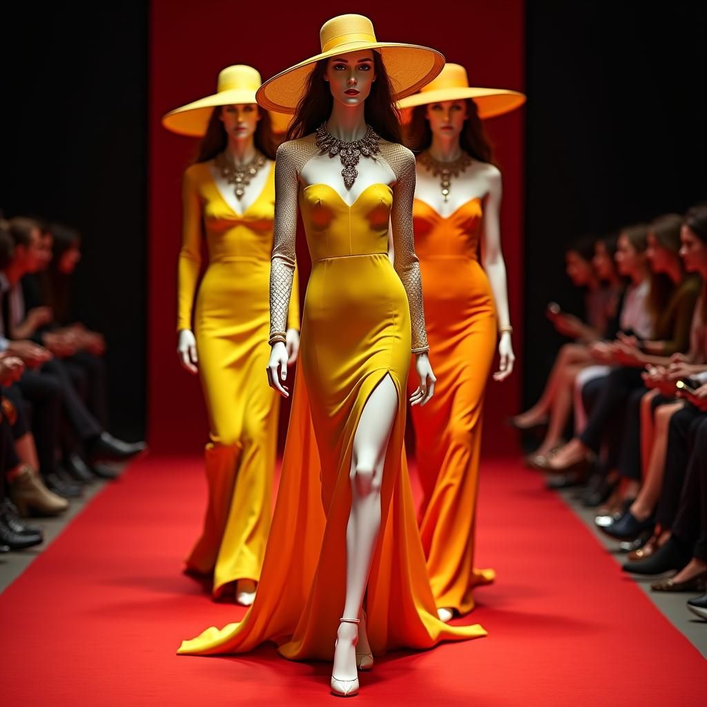 Haute Couture Mannequins on the Red Carpet