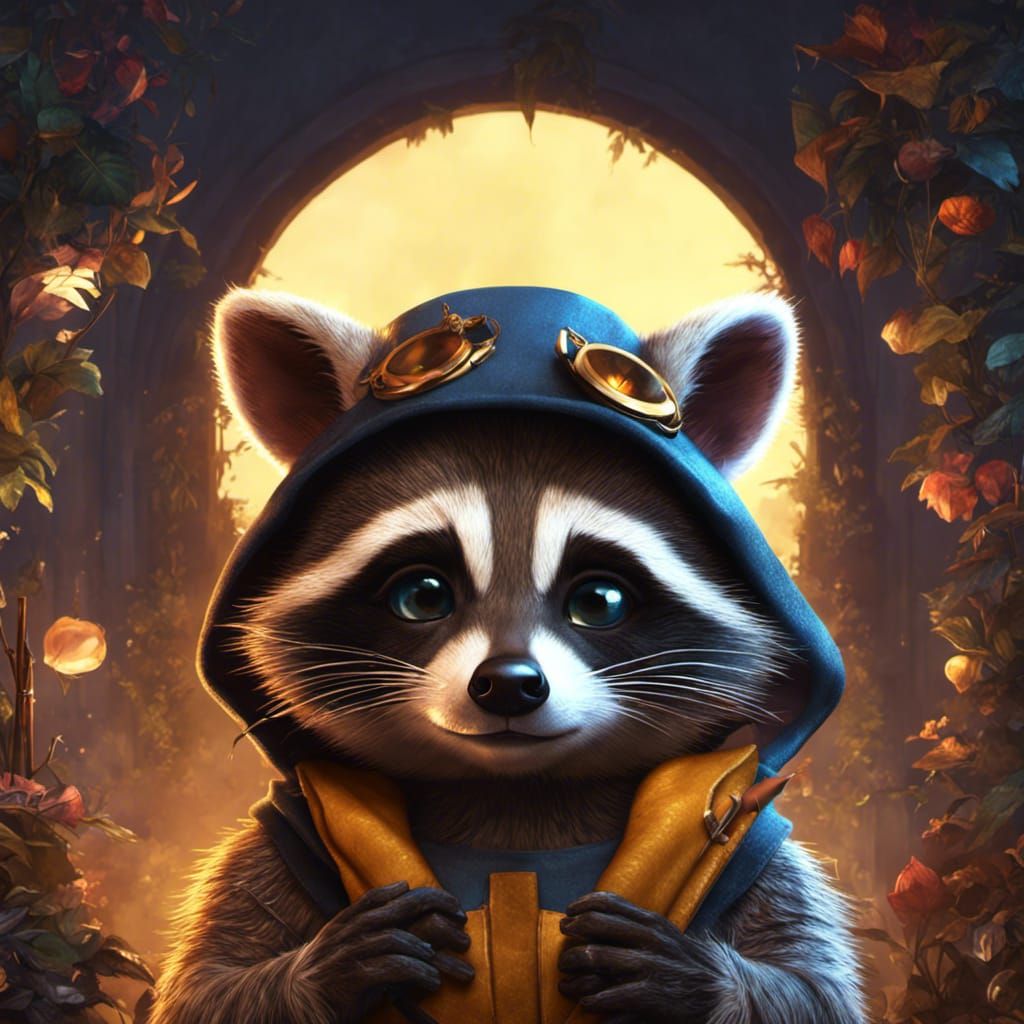 Raccoon's Dark Fantasy Makeup Masterpiece