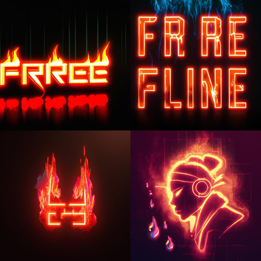 Neon Fire in Cyberpunk 2099 Style