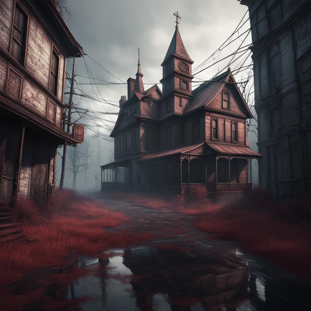 Silent Hill Matte Painting in Unreal Engine