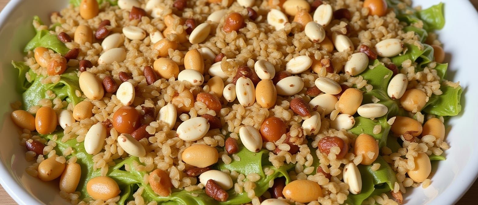 Humorous Selfie of Toasted Pepita Salad