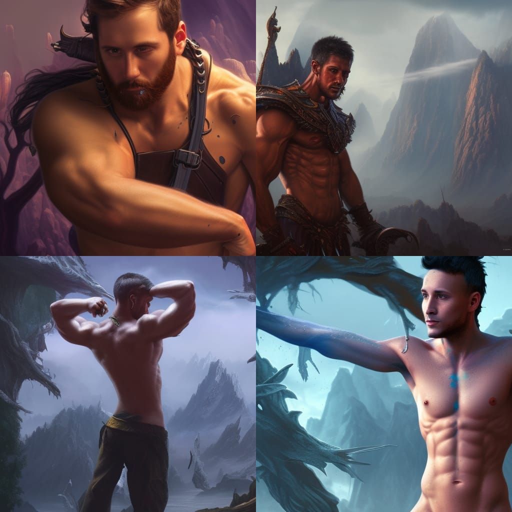 Gavin Newsom Shirtless: Detailed Matte Painting