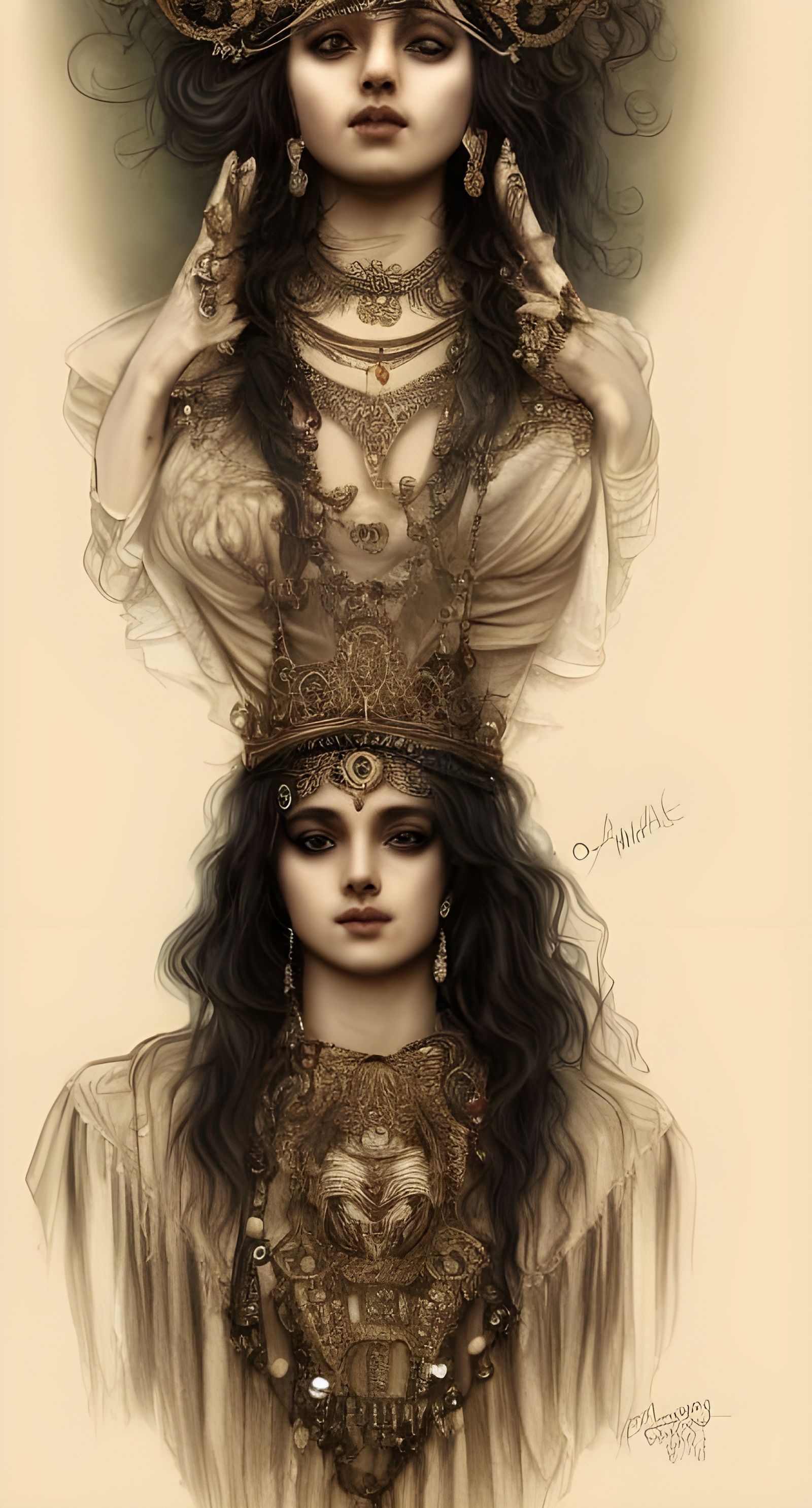 Opulent Beauty with Shimmering Body Chains